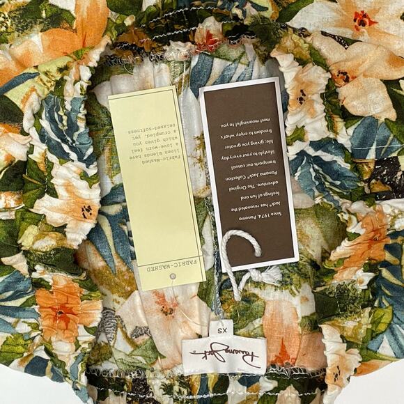 Panama Jack Wide-Leg Trousers, NWT, Size XS, Linen Blend, Tropical Resort Cruise - Picture 4 of 10